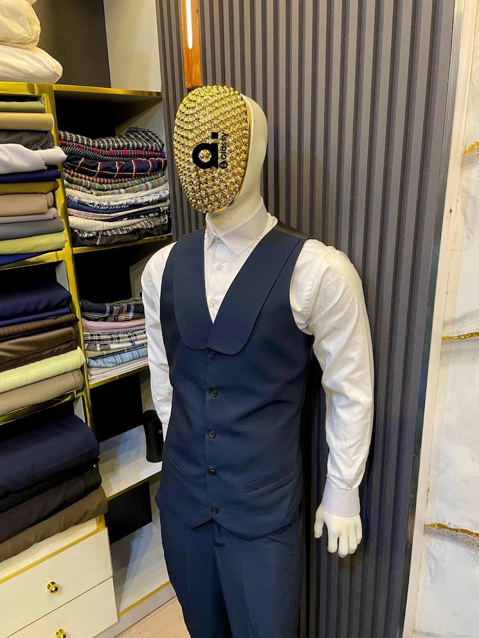 Navy waistcoat